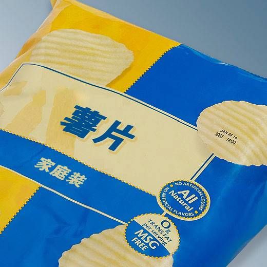 薯片包装袋上的产品标识
